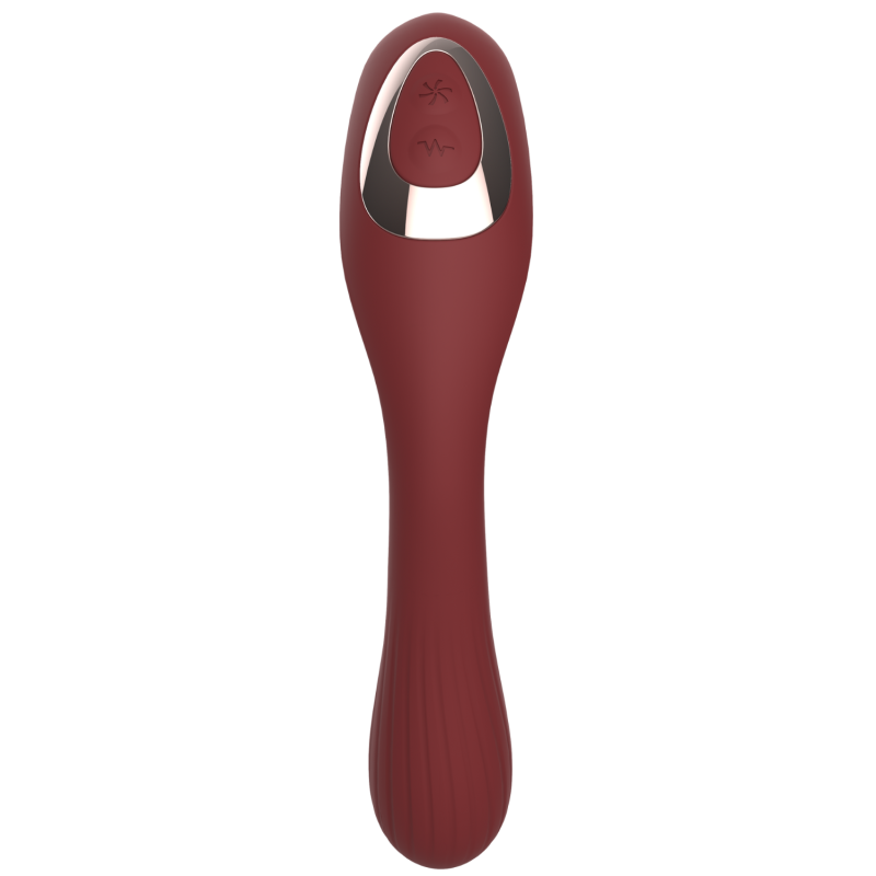 Stimulateur Clitoridien Vibromasseur Point G 2-en-1 DINA Bordeaux Coeur Ardent