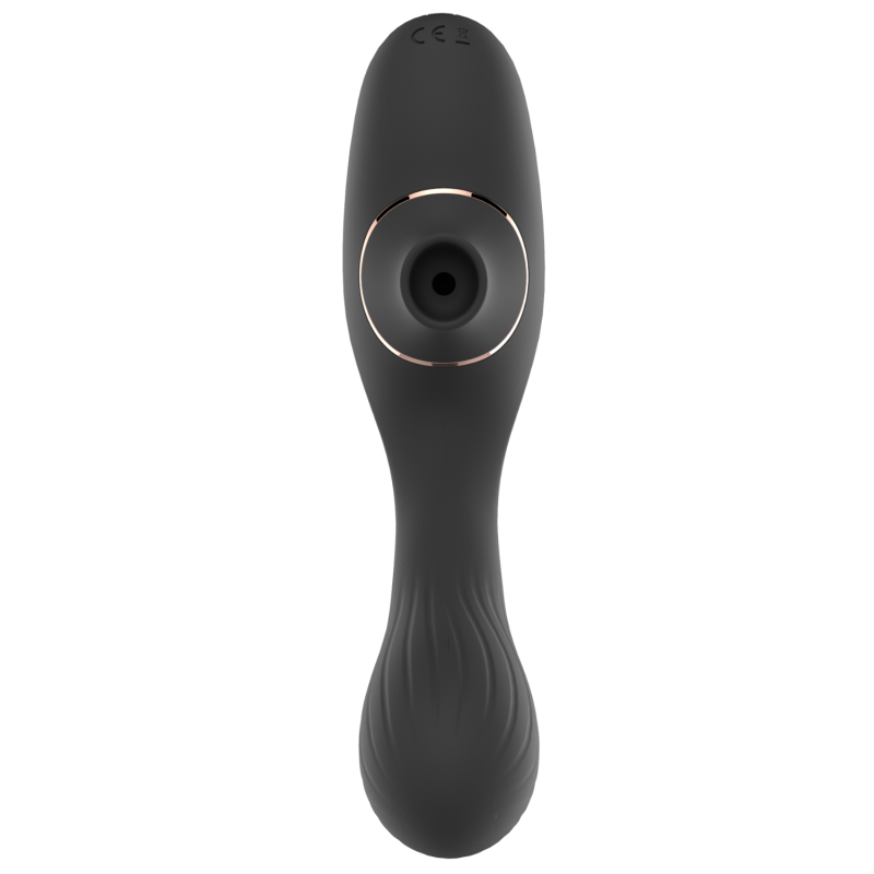 Stimulateur Clitoridien Vibromasseur Point G 2-en-1 DINA Noir – Coeur Ardent