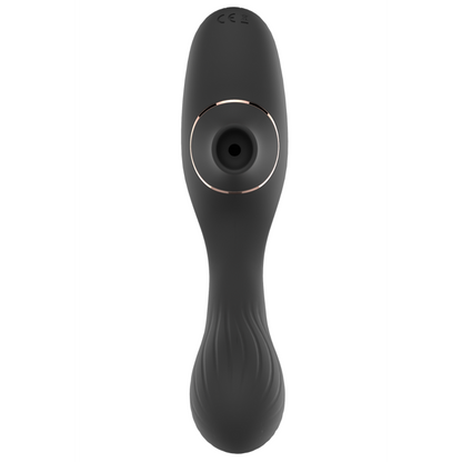 Stimulateur Clitoridien Vibromasseur Point G 2-en-1 DINA Noir – Coeur Ardent