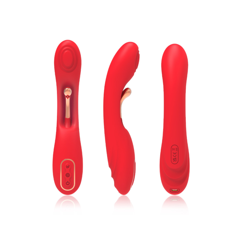 Vibromasseur TICKLE Double Stimulation USK-V30 Coeur Ardent