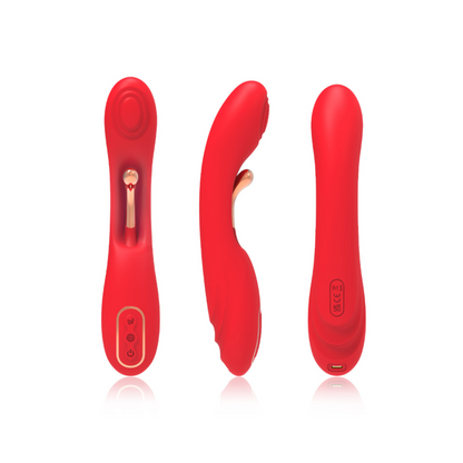 Vibromasseur TICKLE Double Stimulation USK-V30 Coeur Ardent