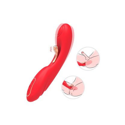 Vibromasseur TICKLE Double Stimulation USK-V30 Coeur Ardent