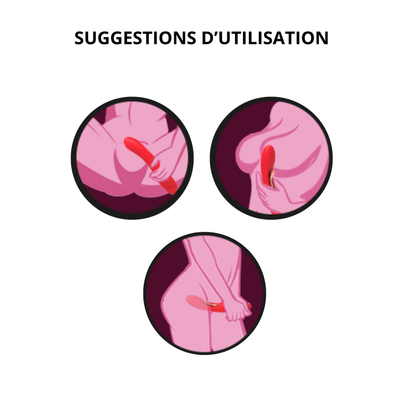 Vibromasseur TICKLE Double Stimulation USK-V30 Coeur Ardent
