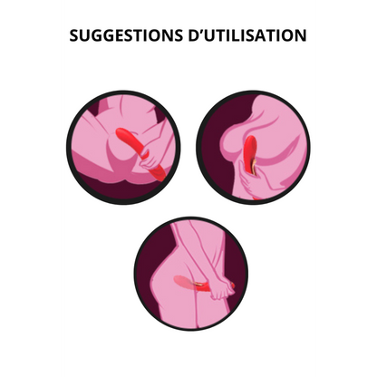 Vibromasseur TICKLE Double Stimulation USK-V30 Coeur Ardent